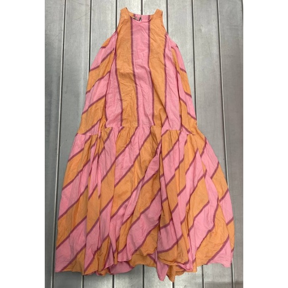 Devotion TWINS Dresses & Skirts - Devotion Twins Oversize Flowy Maxi Dress Womens One Size Pink Orange Boho NWT‎
